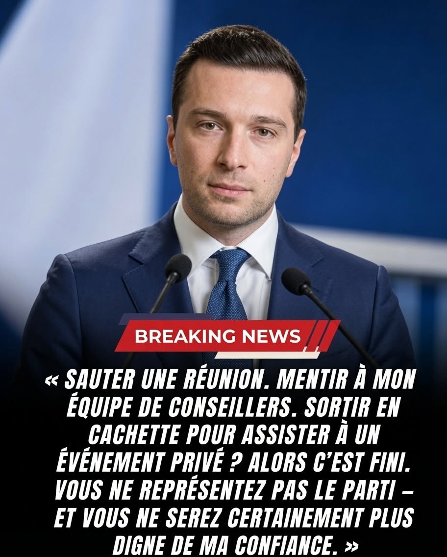 SÉISME AU RASSEMBLEMENT NATIONAL : Jordan Bardella suspend trois cadres après une affaire de soirée privée